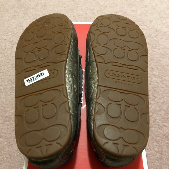 NWT Coach Metallic Suede Shearling Moccasin Sz 7 - Picture 7 of 8